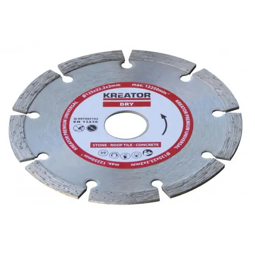 Quantité Limitée Disque diamant béton, pierre – Alésage 22,2 mm 1 disque 230 mm 2,4 mm – Kreator
