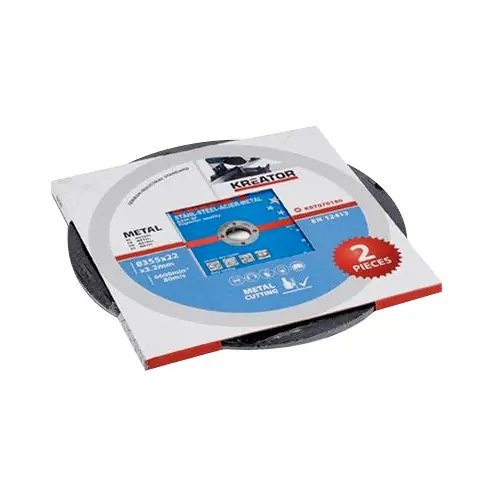 Disques à tronçonner - métaux - Ø 355 x 3,2 mm - 2 pièces - Kreator Acheter En Ligne