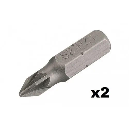 Super Prix Embout de vissage Pozidriv n°1 (25mm) – 2 pièces – Kreator