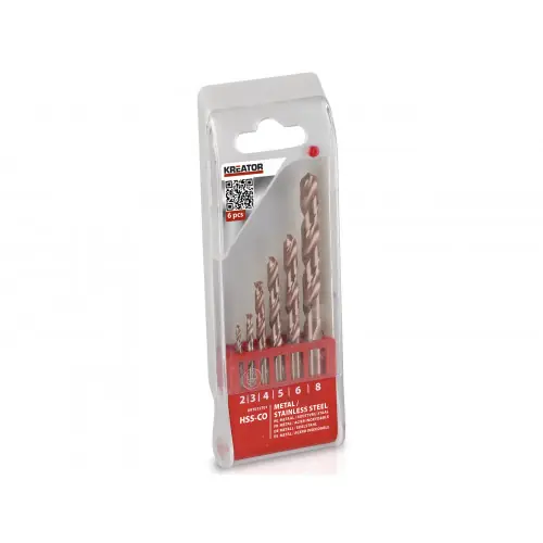Achetez Aujourd&rsquo;hui Forets métaux HSS Cobalt Ø 2/3/4/5/6/8 mm – 6 pièces – Kreator