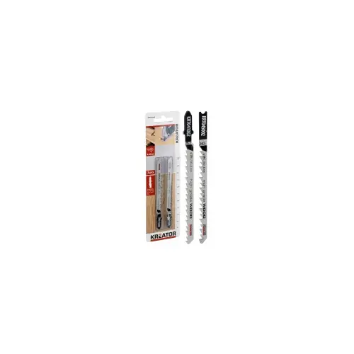Livraison Express Lames de scie sauteuse hcs pour bois - coupe courbe 2 lames 100 mm 6 tpi (4 mm) ‘U‘ Coupe courbe - Kreator