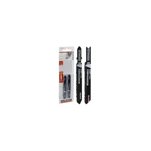 Lames de scie sauteuse pour faïence / carrelage 2 lames 75 mm Concretion carbure ‘U‘ Carrelage / Faïence - Kreator Top Vente