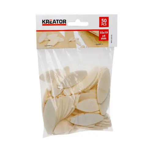 Prix Choc Lot de 50 lamelles bois 60 x 23 x 4 mm – Kreator