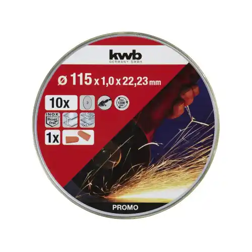 10 disques à tronçonner extra fins, 115×1,0mm – KWB by Einhell Petit Prix