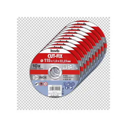 10 disques à tronçonner métaux 115×1,2 pour meuleuse – KWB by Einhell Meilleure Vente