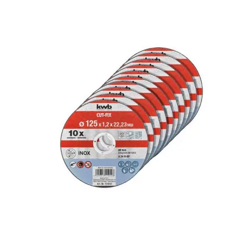 10 disques à tronçonner métaux 125×1,2 pour meuleuse – KWB by Einhell Usine Directe