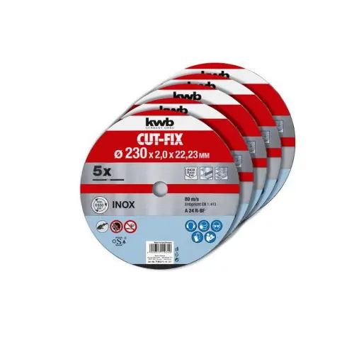 Offre Limitée 5 disques à tronçonner métaux 230 x 2 pour meuleuse – KWB by Einhell