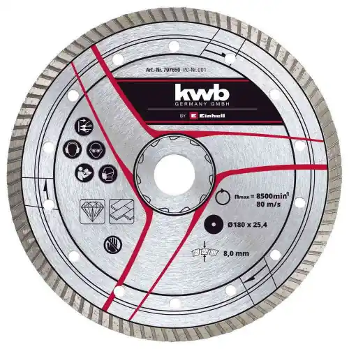 Disque Turbo diamanté 180×25,4 mm – KWB by Einhell Meilleur Prix