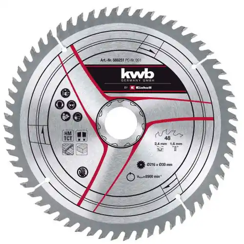 Lame de scie 216x30x2,8mm 60 dents – KWB by Einhell Meilleure Vente
