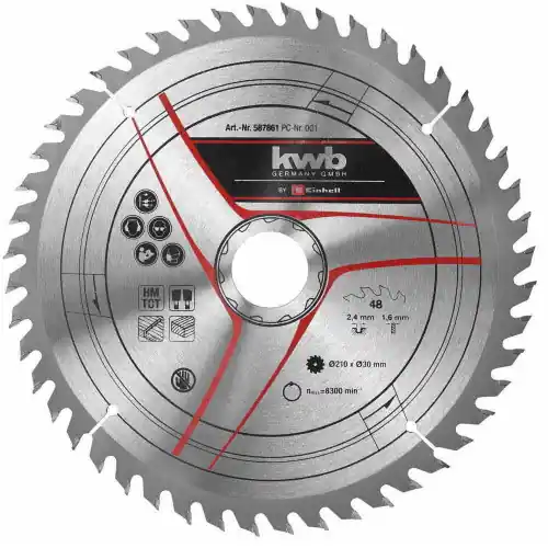 Offre Du Jour Lame pour scie radiale diamètre 210x30x2,8 48 dents - KWB by Einhell
