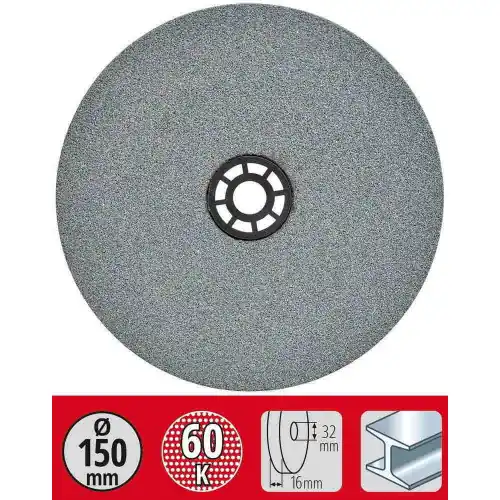 Top Vente Meule grain fin diamètre 150×12,7x16mm G60 – KWB by Einhell