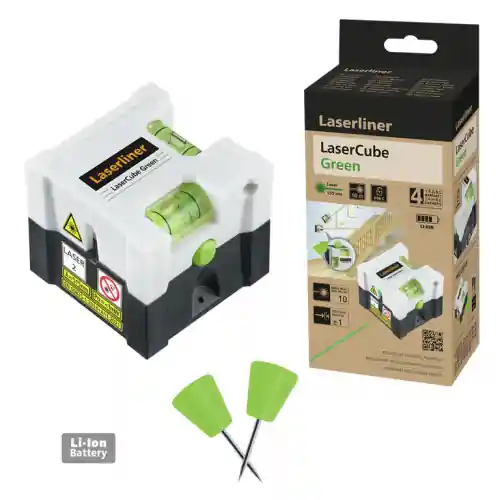 Niveau laser à ligne et bulle vert LASERLINER Laser Cube Green – LASERLINER Meilleur Choix