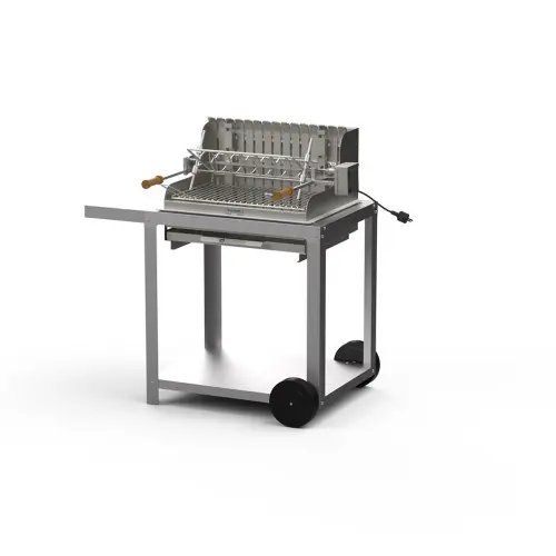 Barbecue avec chariot en Inox Mendy, grille en inox de 54 x 32 cm - LE MARQUIER Commander Vite