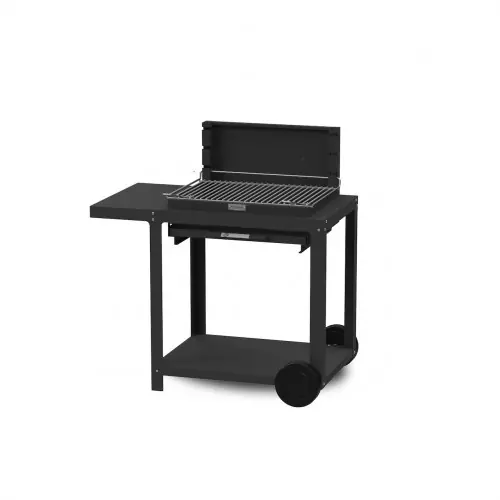 Prix Bas Barbecue charbon Montory 61 x 40 sur chariot - Grille réglable 3 niveaux - Origine France Garantie - LE MARQUIER