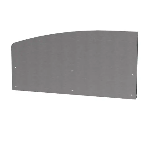 Remise Crédence courbe gauche cuisine en inox – L.80 x P.1,5 x H.40,6 cm – LE MARQUIER