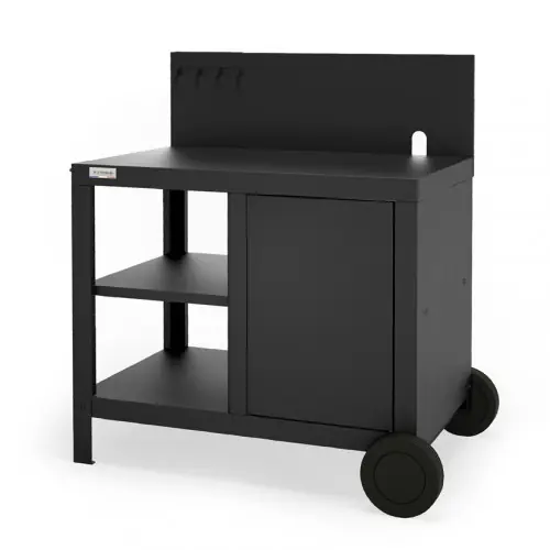 Desserte Signature Allure pour plancha - L.99 x P.64 x H.102 cm - Noire - LE MARQUIER Prix Promo