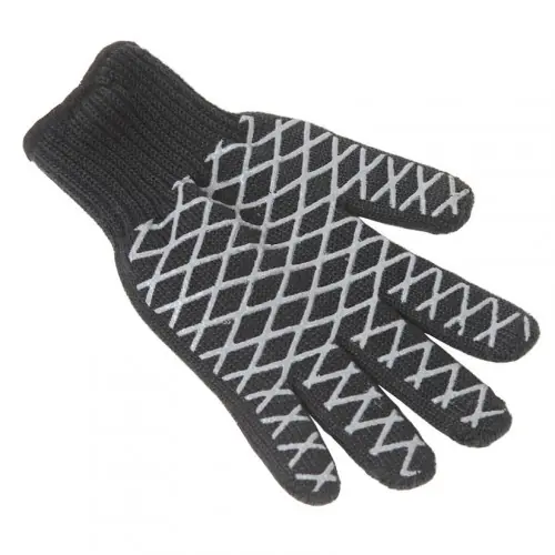 Dernier Modèle Gant anti-chaleur Mano 350°C – intérieur en coton – Taille unique – Noir – LE MARQUIER