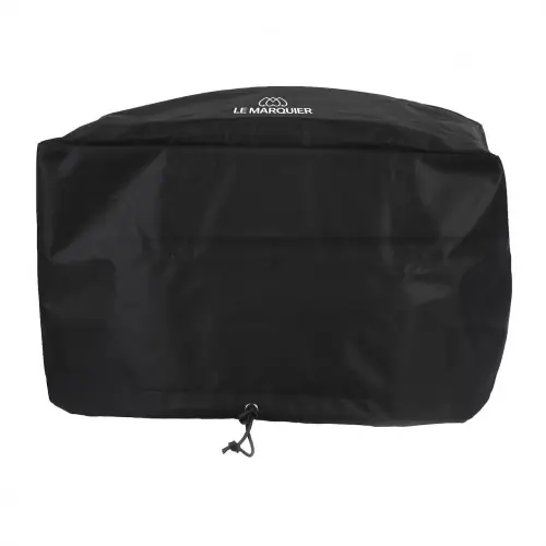 Nouvelle Collection Housse pour four à pizza Signature – Polyester enduit PVC – Noir – L60 x P65 x H36 cm – LE MARQUIER
