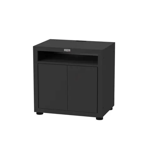 Meuble cuisson avec tablette en acier noir – 80 x 55 x 79 cm – LE MARQUIER Marque