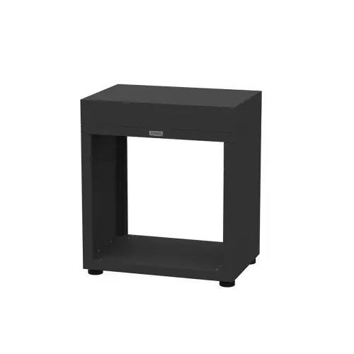 Expédié Aujourd'hui Meuble ouvert à 4 pieds réglable, en acier noir - 80 x 55 x 92 cm - LE MARQUIER