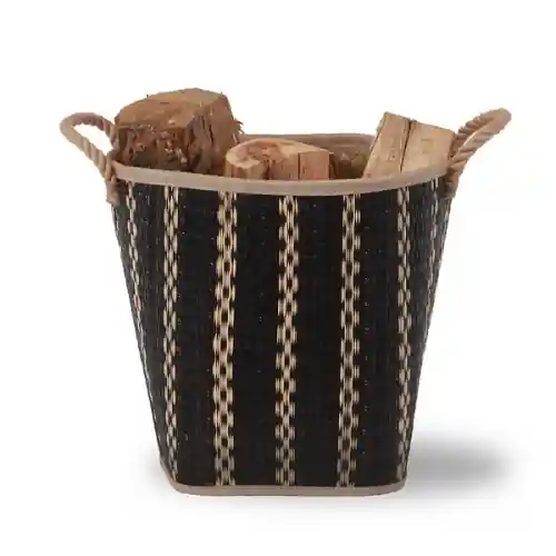 Panier à bûches et à granulés – Corda – noir – LE MARQUIER Livraison Express