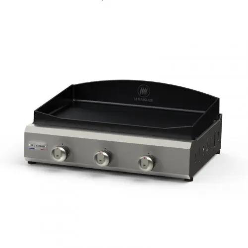 Plancha gaz Exclusive Amalia 360 inox – 3 brûleurs double paroi – pieds reglables – LE MARQUIER Produit De Marque