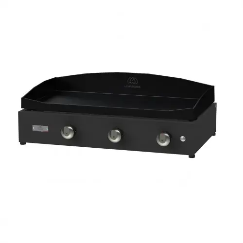 Meilleur Choix Plancha gaz Pure 375 noir – Plaque fonte émaillée 75 x 40 cm – 7,2 kW – Origine France Garantie – LE MARQUIER