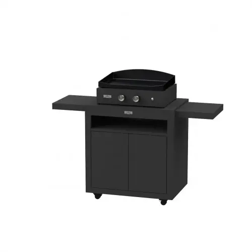 Satisfait Ou Remboursé Plancha gaz Pure Edition noire – Meuble avec tablettes – 5,4 kW – Origine France Garantie – LE MARQUIER