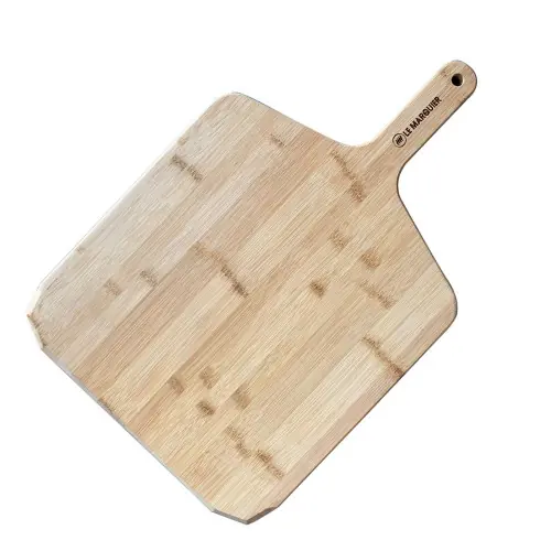 Planche à découper pour pizza en bambou - L.48 x P.30,5 x H.1,5 cm - LE MARQUIER Dernier Modèle