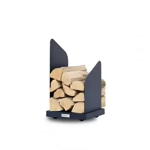 Produit De Marque Range-bûches avec roues - Fjorden - bleu céleste - Origine France - LE MARQUIER