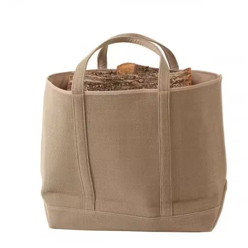 Sac à bûches - Belhara - sable - LE MARQUIER Réduction