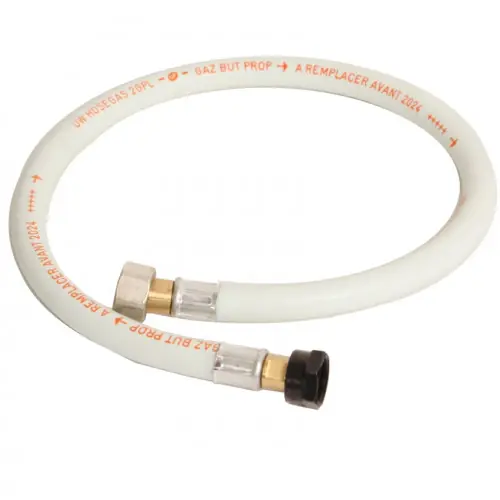 Authentique Tuyau de gaz flexible en caoutchouc avec raccords intégrés 1/2 gaz et M20 x 150 - 1,5 m - LE MARQUIER
