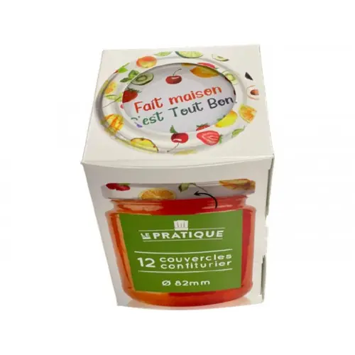 lot de 12 couvercles confiturier to d82 mm décor fruits – LE PARFAIT Super Prix