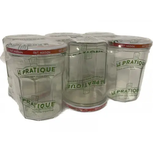 Lot de 6 confituriers 385 ml couvercle décore LE PRATIQUE diam. 82mm – LE PRATIQUE Seulement Aujourd&rsquo;hui