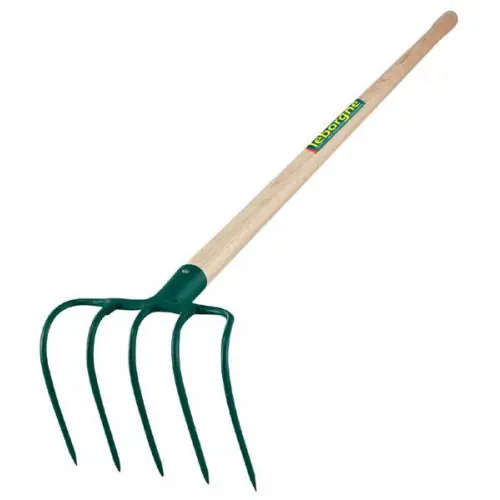 Croc à fumier douille - 5 dents - manche bois certifié PEFC 100% - Leborgne Prix Réduit