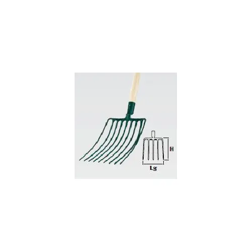 Fourche cailloux douille 9 dents - 26 cm - sans manche - Leborgne Satisfait Ou Remboursé