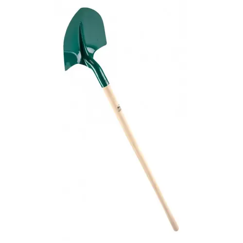 Pelle ronde acier trempé 27 cm manche bois 110 cm - sols durs et gravier - Leborgne Offre Exclusive