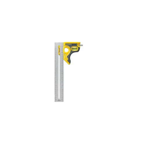 Certifié Équerre à combinaison 30 cm – réglet aluminium 45 mm et niveau intégré – Leborgne