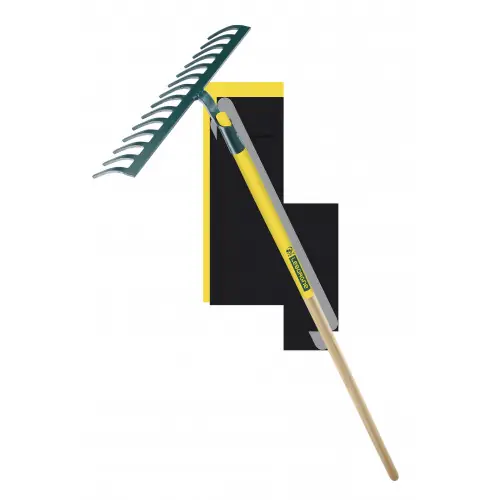 Acheter Direct Râteau cailloutis 14 dents manche bois PEFC 150 cm – hauteur 10,5 cm largeur 45 cm – Leborgne