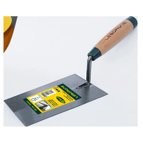 Acheter En Ligne Truelle carrée 16 cm manche bois – lame souple en acier trempé – Leborgne