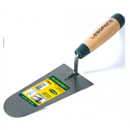Truelle ronde 16 cm manche bois - lame souple en acier trempé - Leborgne Promotion