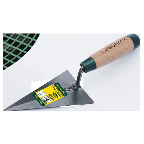 Truelle triangulaire 14 cm manche bois – lame souple en acier trempé – Leborgne Produit De Marque