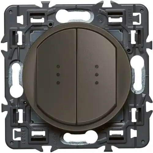 Acheter En Ligne Celiane double interrupteur temoin graphite - LEGRAND