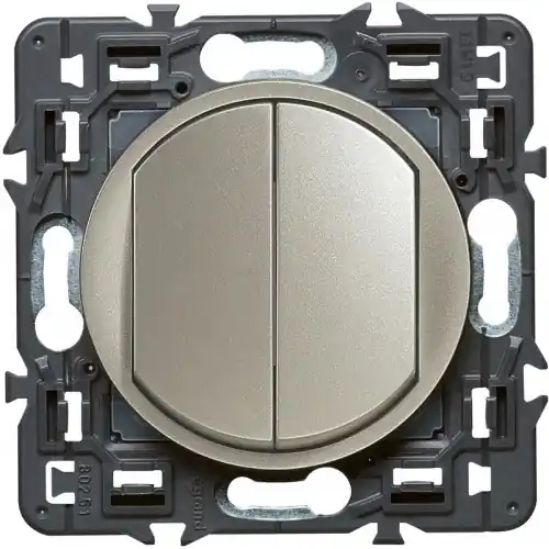 Acheter En Ligne Celiane double poussoir titane mécanisme - LEGRAND