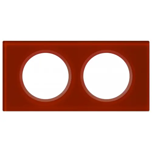 Vente Flash Celiane plaque 2 postes verre carmin – LEGRAND