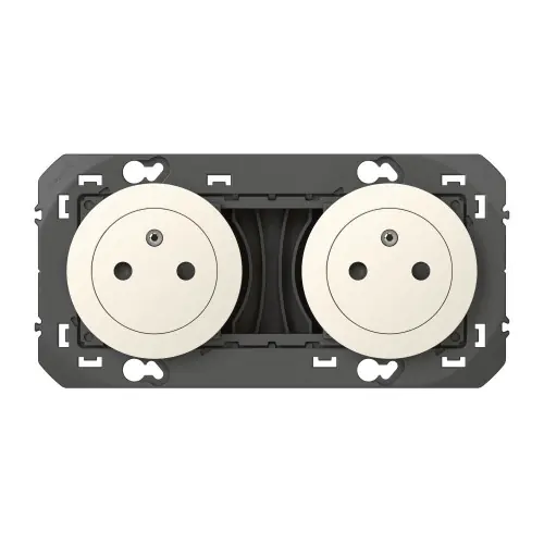 Remise Double prise avec terre Dooxie, LEGRAND, blanc - LEGRAND