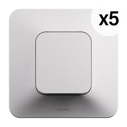 Paiement Sécurisé Interrupteur va et vient complet neptune blanc legrand lot de 5 – LEGRAND
