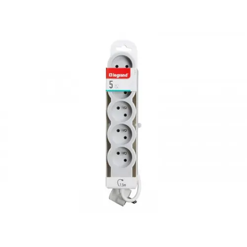 Multiprise Filaire Avec Prise Rotative, 5 Prises Blanc – LEGRAND Promotion Saisonnière