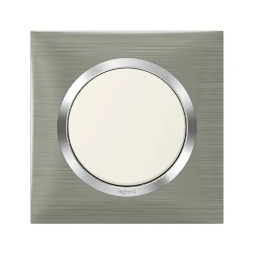Plaque simple Dooxie, LEGRAND, inox brossé – LEGRAND Certifié