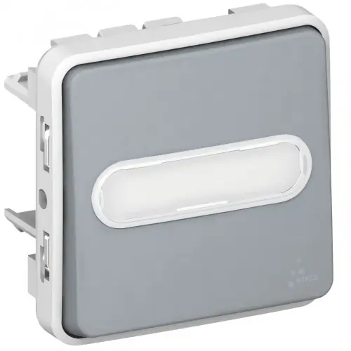 Plexo poussoir étiquette lumineuse gris mécanisme - LEGRAND Seulement Aujourd'hui